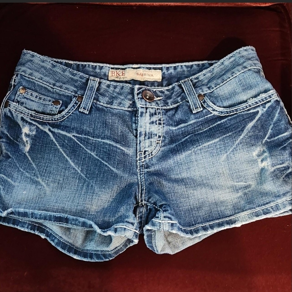 BKE Blue Jean Shorts Distressed Cut-Off Style